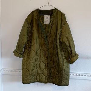 Vintage Quilted Military Jacket Liner